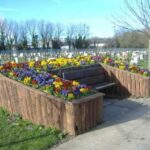 memorial bench in horden cemetry